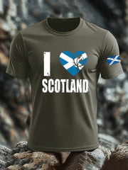 Men's Scotland United Kingdom Imitation Cotton Short-Sleeved Printed T-shirt