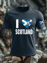 Men's Scotland United Kingdom Imitation Cotton Short-Sleeved Printed T-shirt