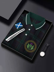 Men's Scotland Flag Printed Short Sleeve Top