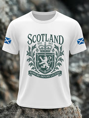 Men's Scotland Flag Printed Short SleeveT-shirt