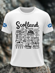 Men's Scotland Flag Printed Short SleeveT-shirt