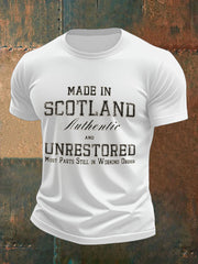 Men's Scotland United Kingdom Imitation Cotton Short-Sleeved Printed T-shirt