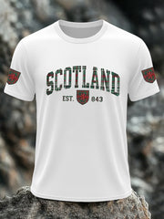 Men's Scotland Flag Printed Short SleeveT-shirt