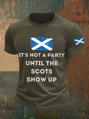 Men's Scotland United Kingdom Imitation Cotton Short-Sleeved Printed T-shirt