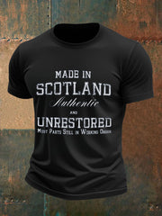 Men's Scotland United Kingdom Imitation Cotton Short-Sleeved Printed T-shirt