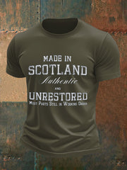 Men's Scotland United Kingdom Imitation Cotton Short-Sleeved Printed T-shirt