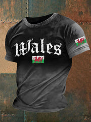 Men's Welsh Print Casual T-shirt