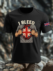 Men's British imitation cotton short-sleeved T-shirt