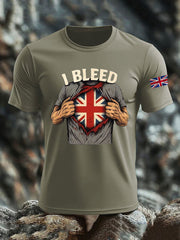 Men's British imitation cotton short-sleeved T-shirt