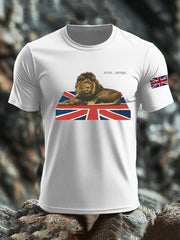 Men's British mitation cotton short-sleeved T-shirt