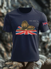 Men's British mitation cotton short-sleeved T-shirt
