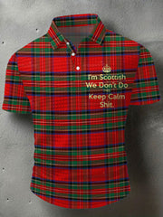 Men's Scotland Plaid Printed Casual Tops