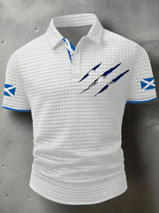 Men's Scotland Flag Proud The Brave Printed Casual Tops