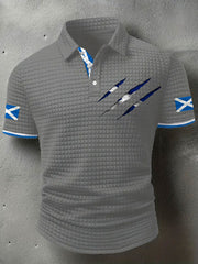 Men's Scotland Flag Proud The Brave Printed Casual Tops