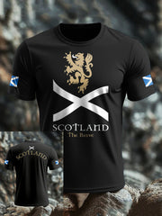 Men's Scotland Flag Proud The Brave Printed T-shirt