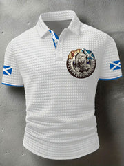 Men's Scotland Flag Proud The Brave Printed Casual Tops
