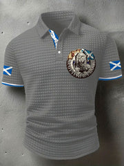 Men's Scotland Flag Proud The Brave Printed Casual Tops