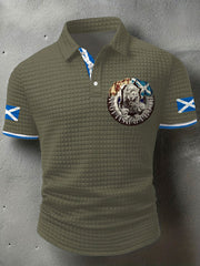 Men's Scotland Flag Proud The Brave Printed Casual Tops