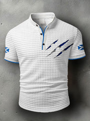 Men's Scotland Flag Proud The Brave Printed Casual Tops