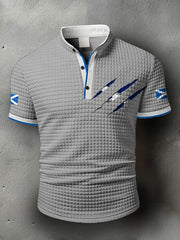 Men's Scotland Flag Proud The Brave Printed Casual Tops