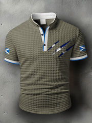 Men's Scotland Flag Proud The Brave Printed Casual Tops