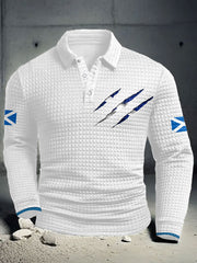 Men's Scotland Flag Proud The Brave Printed Casual Tops