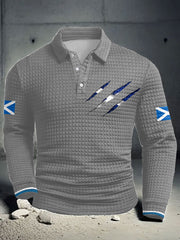 Men's Scotland Flag Proud The Brave Printed Casual Tops