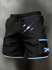 Men's Scotland Flag Proud The Brave Printed Shorts