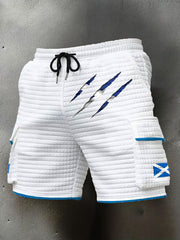 Men's Scotland Flag Proud The Brave Printed Shorts