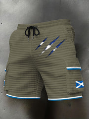 Men's Scotland Flag Proud The Brave Printed Shorts