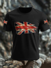 Men's UK Flag Print Casual Tee