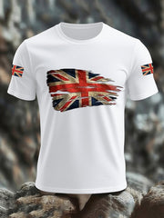 Men's UK Flag Print Casual Tee