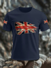 Men's UK Flag Print Casual Tee