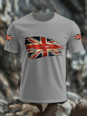 Men's UK Flag Print Casual Tee