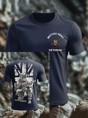 Men's British Veteran imitation cotton short-sleeved T-shirt