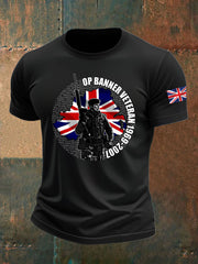 Men's British imitation cotton short-sleeved T-shirt