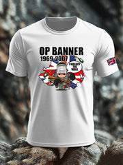 Men's British Veteran imitation cotton short-sleeved T-shirt