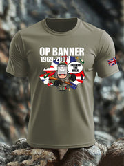 Men's British Veteran imitation cotton short-sleeved T-shirt