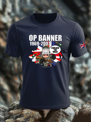 Men's British Veteran imitation cotton short-sleeved T-shirt