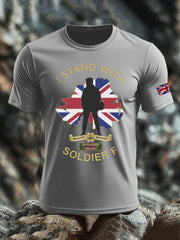 Men's British Veteran imitation cotton short-sleeved T-shirt