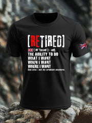 Men's British Veteran imitation cotton short-sleeved T-shirt