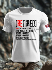 Men's British Veteran imitation cotton short-sleeved T-shirt