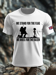 Men's British Veteran imitation cotton short-sleeved T-shirt