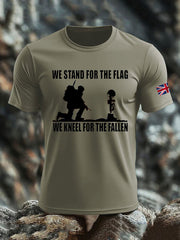 Men's British Veteran imitation cotton short-sleeved T-shirt