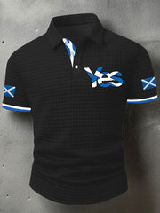 Men's Scotland Flag Proud The Brave Printed Casual Short Sleeve Top
