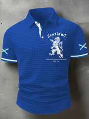 Men's Scotland Flag Proud The Brave Printed Casual Short Sleeve Top
