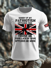 Men's British Veteran imitation cotton short-sleeved T-shirt