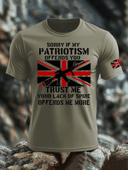 Men's British Veteran imitation cotton short-sleeved T-shirt