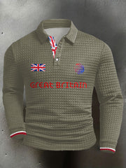 Men's UK Flag Printed Casual Tops