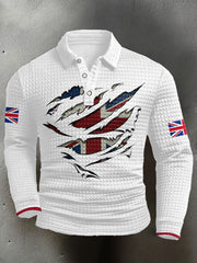 Men's UK Flag Printed Casual Tops